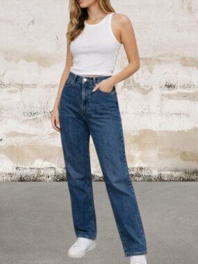 Joseph Women's Dark Blue Straight Jeans Size 30